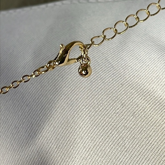 NWT 14th & Union Green Emerald Color Jewel Dangle Pendant Necklace Gold Tone - Picture 8 of 8